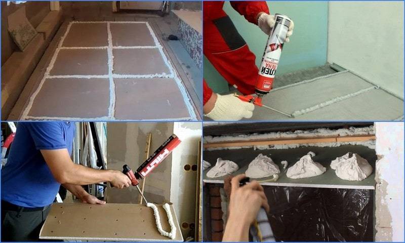 Как приклеить гипсокартон к стене разными способами: можно ли приклеить на плиточный клей, пену или гкл клей? облицовка гипсовыми панелями бетона, кирпича или пеноблока своими руками