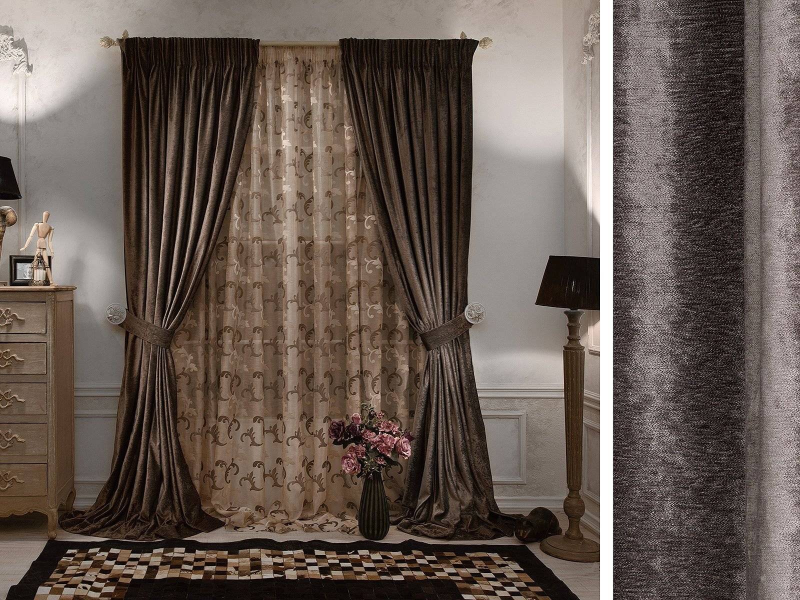 Велюровые и бархатные шторы: особенности ткани, выбор цвета. стиля и варианты дизайна в интерьере