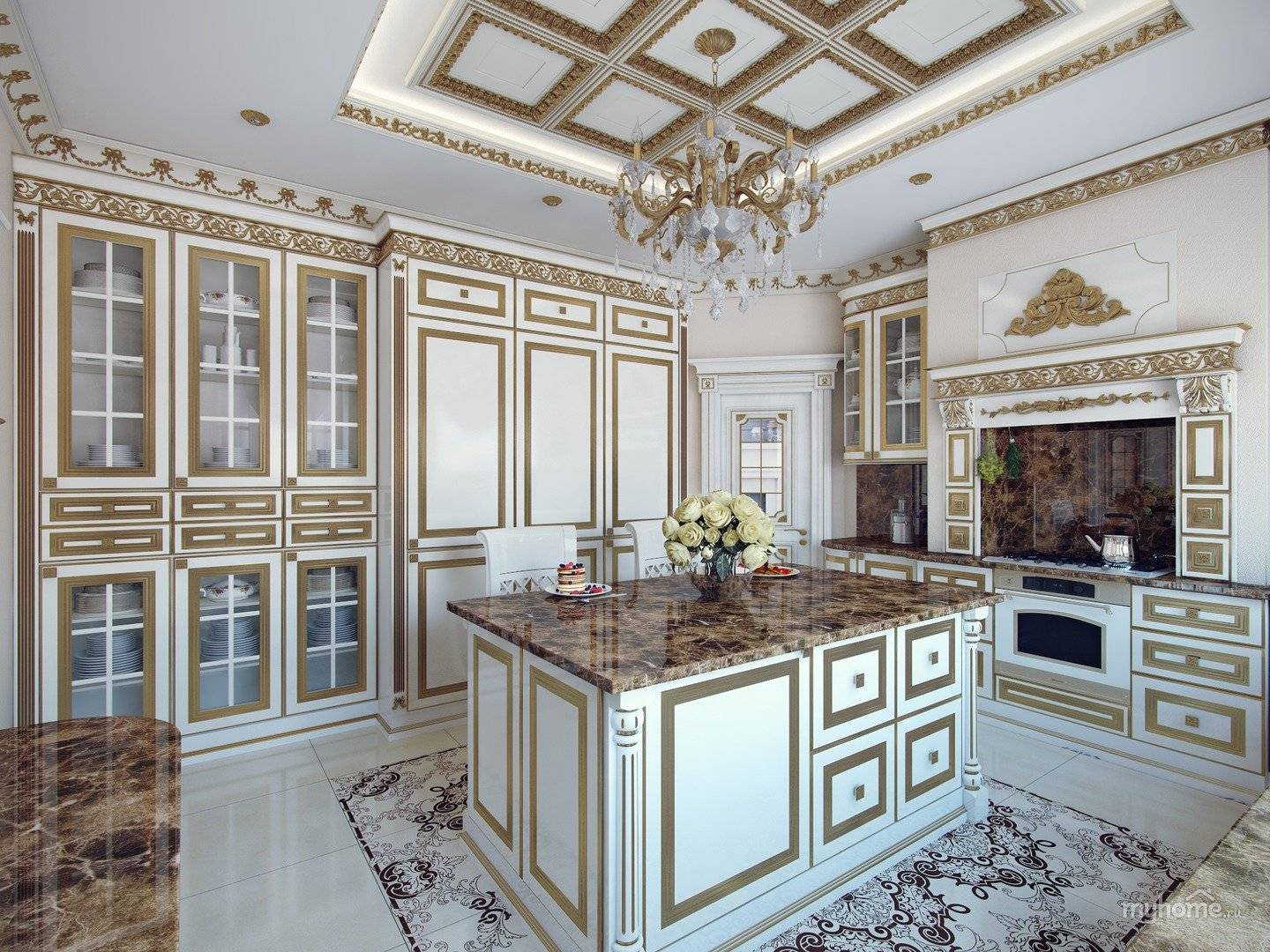 Кухня в стиле барокко: напыщенная классика и особенности стильного применения (125 фото)