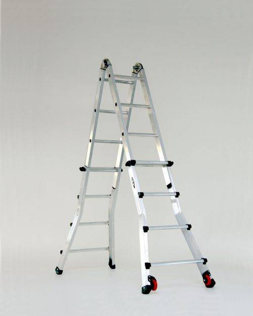 Складная алюминиевая лестница-трансформер: раскладная 6 и 8 метров, centaure и lms