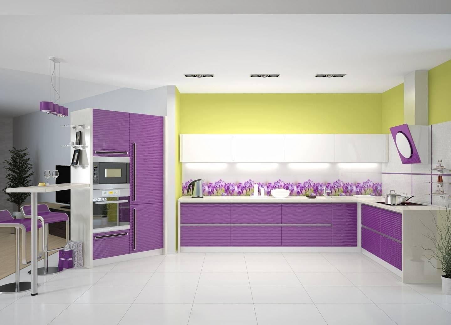 цвет фуксия дизайн кухни