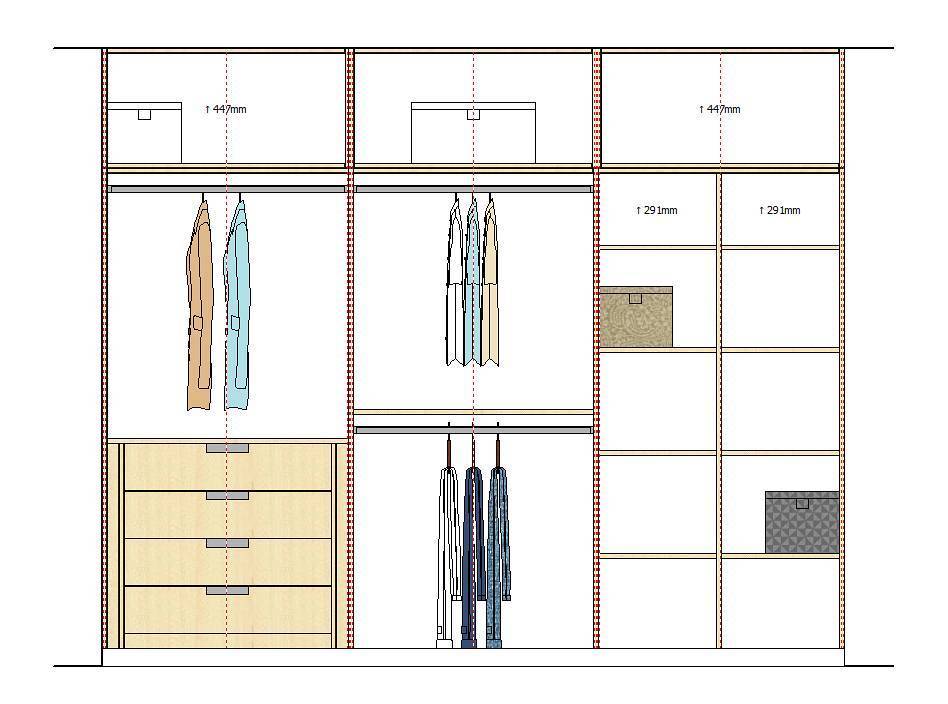 Гардеробные системы размеры и схемы