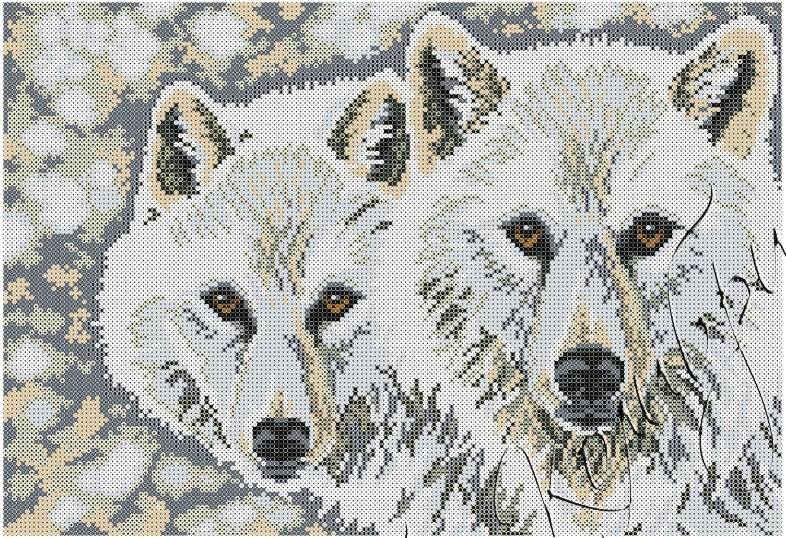 Вышивки с волками крестом: красивые и в то же время простые схемы