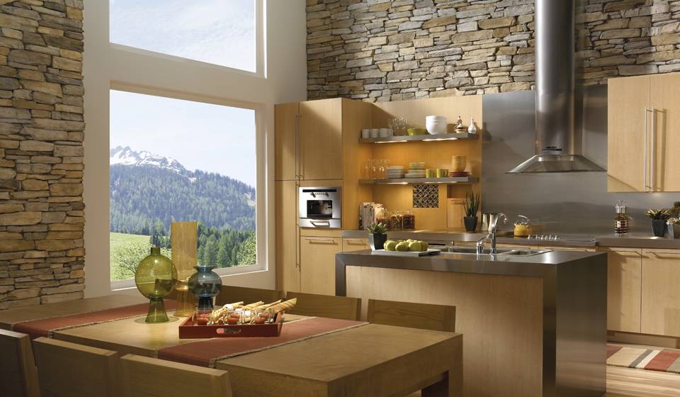 Декоративный камень на кухне: отделка стен искусственным материалом | дизайн и фото