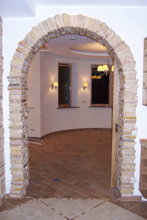 Отделка арки декоративным камнем. арка из декоративного камня