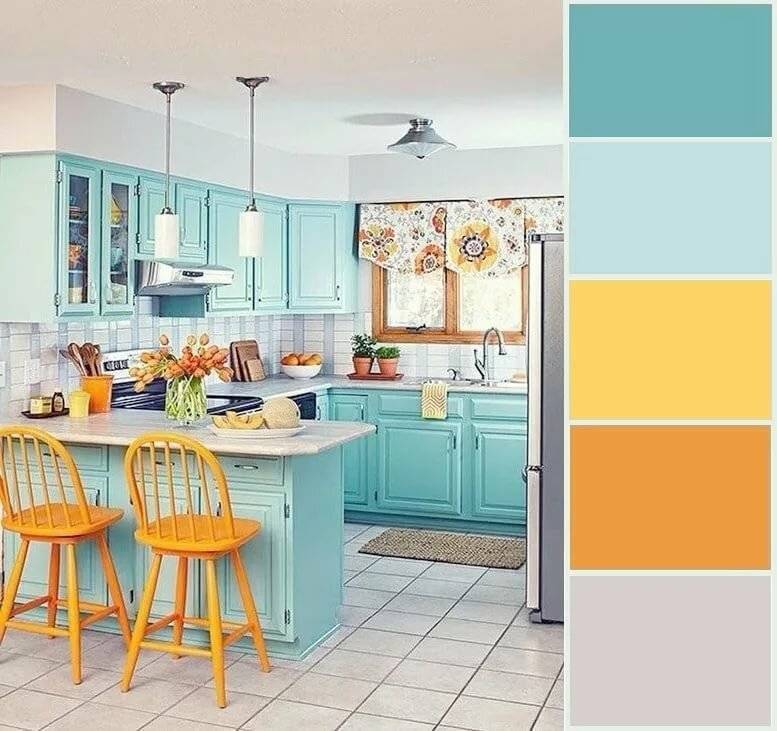Современные и популярные сочетания цветов в интерьере кухни