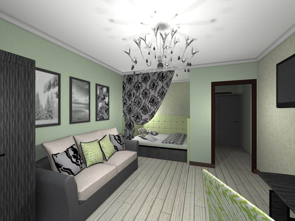 Зонирование комнаты на спальню и гостиную: 100 фото-идей дизайна в 2022 году
