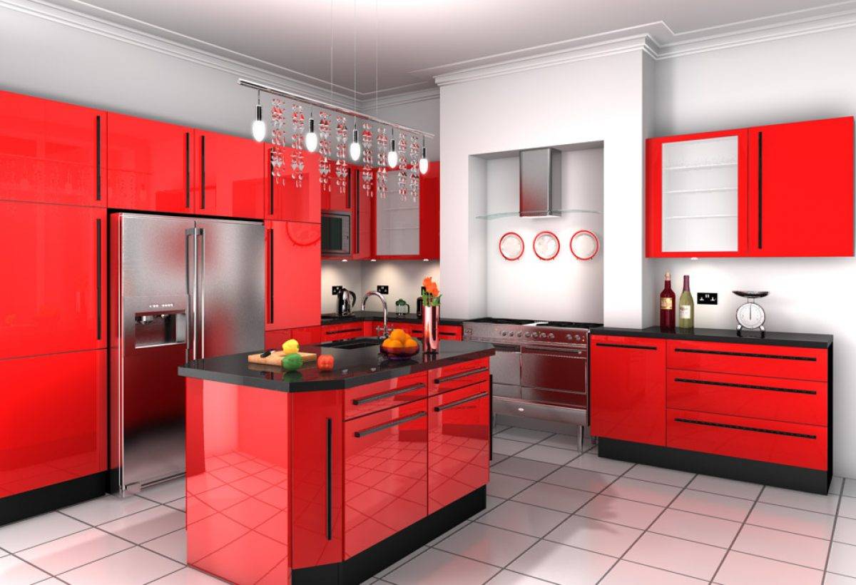 Красная кухня: лучшие фото, идеи оформления кухни в красных тонах