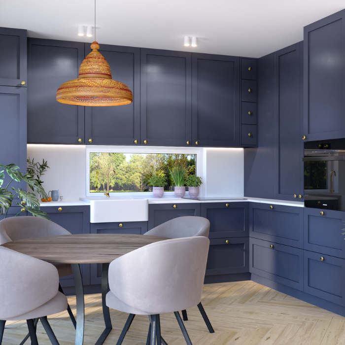 Синяя кухня: 50 фото дизайн-проектов, дизайнерские хитрости