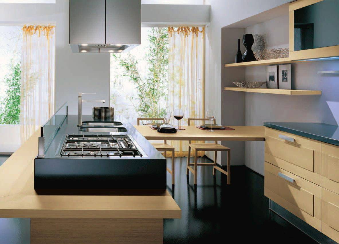 Кухня с высокими шкафами: преимущества и недостатки такой мебели