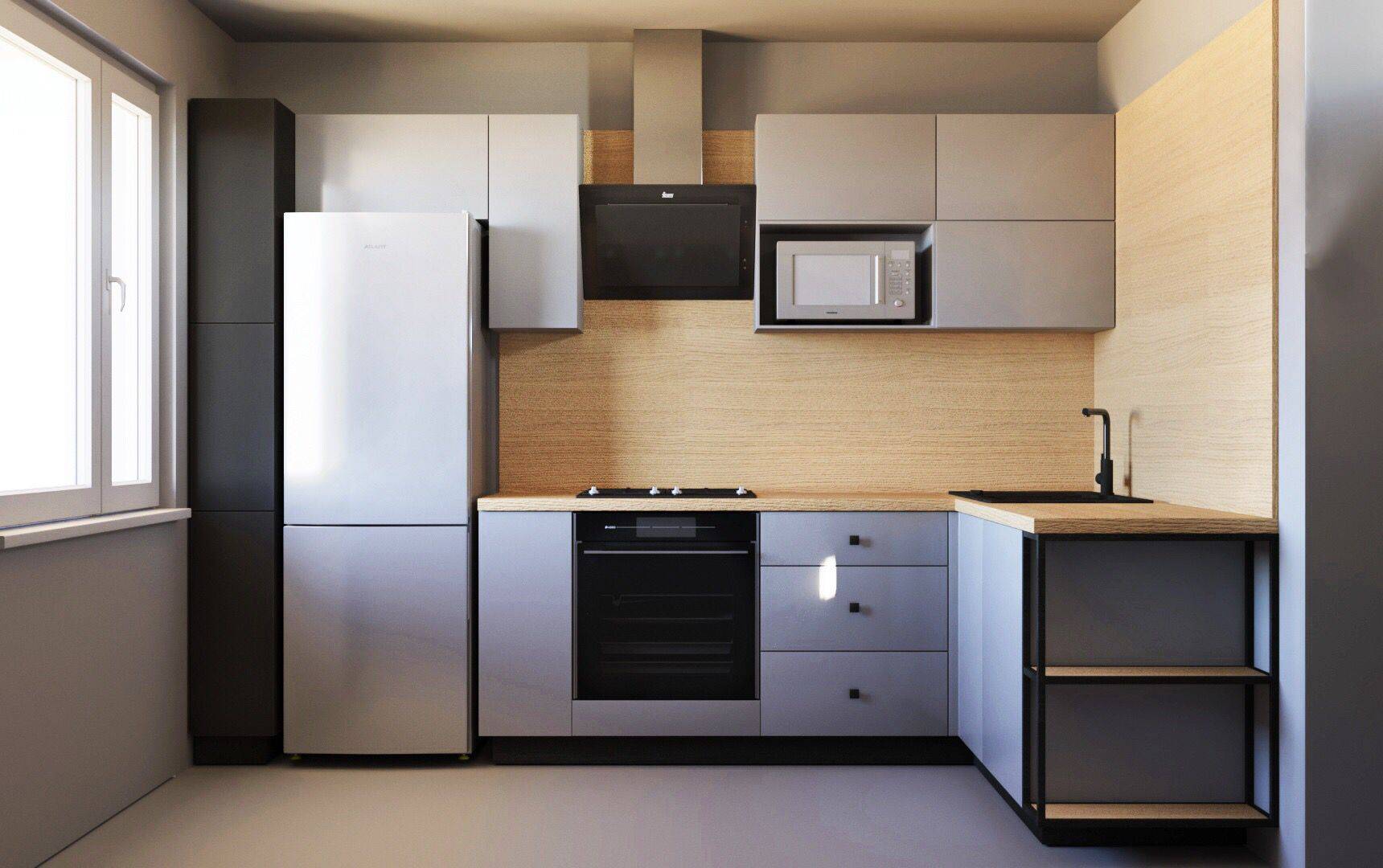 Угловая кухня современный дизайн для маленькой кухни фото