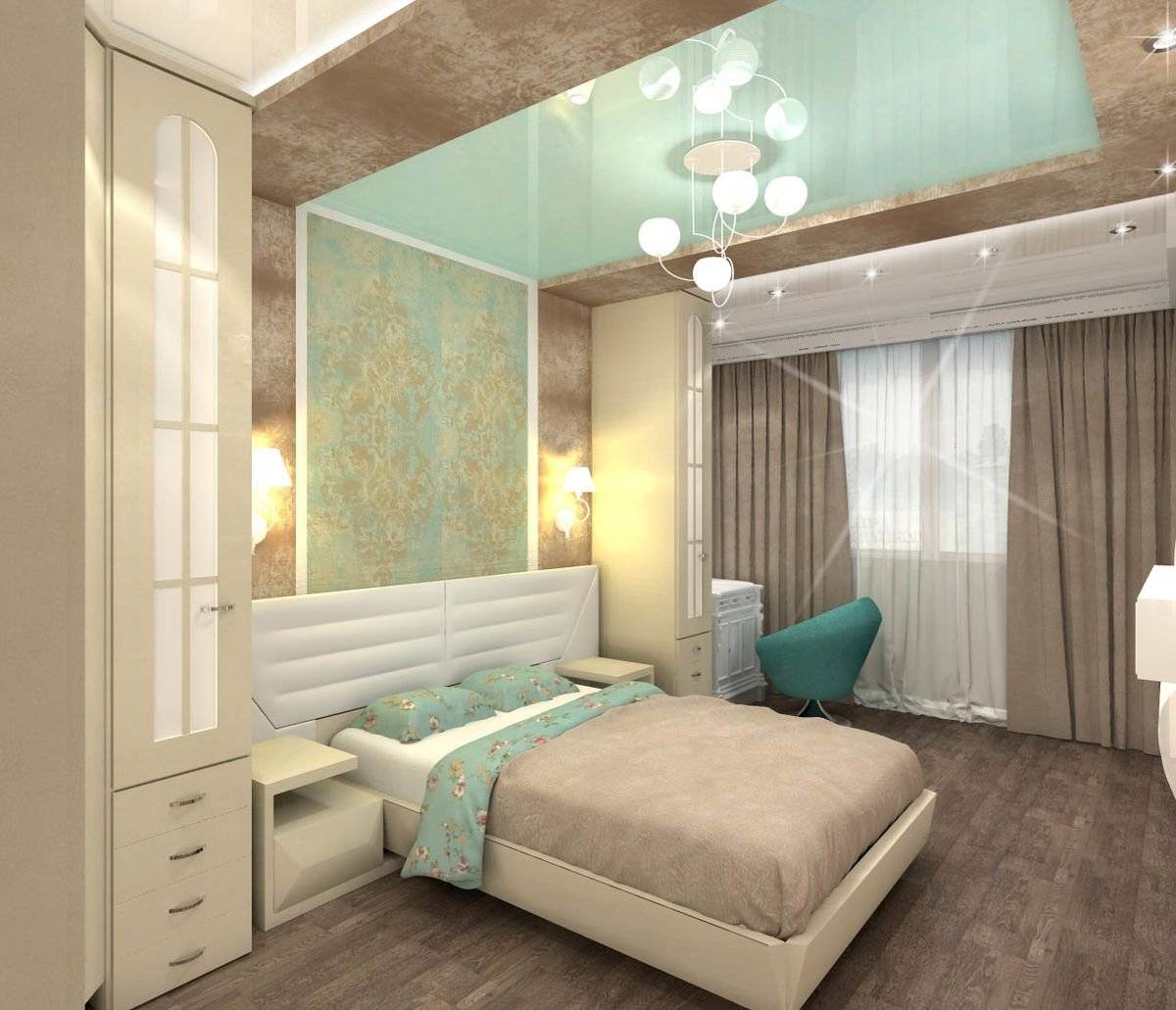 Дизайн спальни гостиной 14 кв м