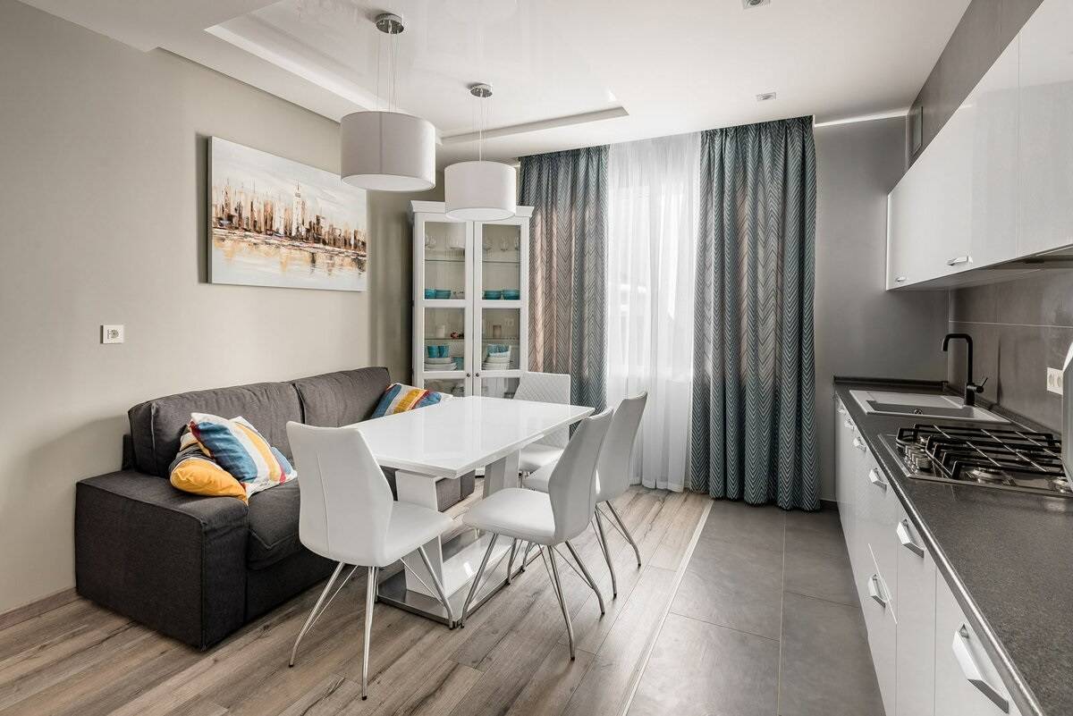 Кухня с диваном на 12 кв м (25 реальных фото): планировка, расстановка мебели, телевизора