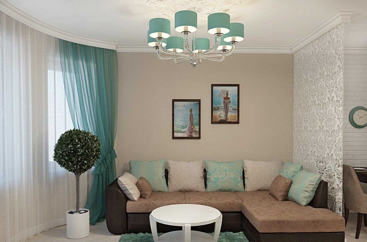 Бирюзовый диван в интерьере: интерьеры в бирюзовых тонах, дизайн (18 фото)