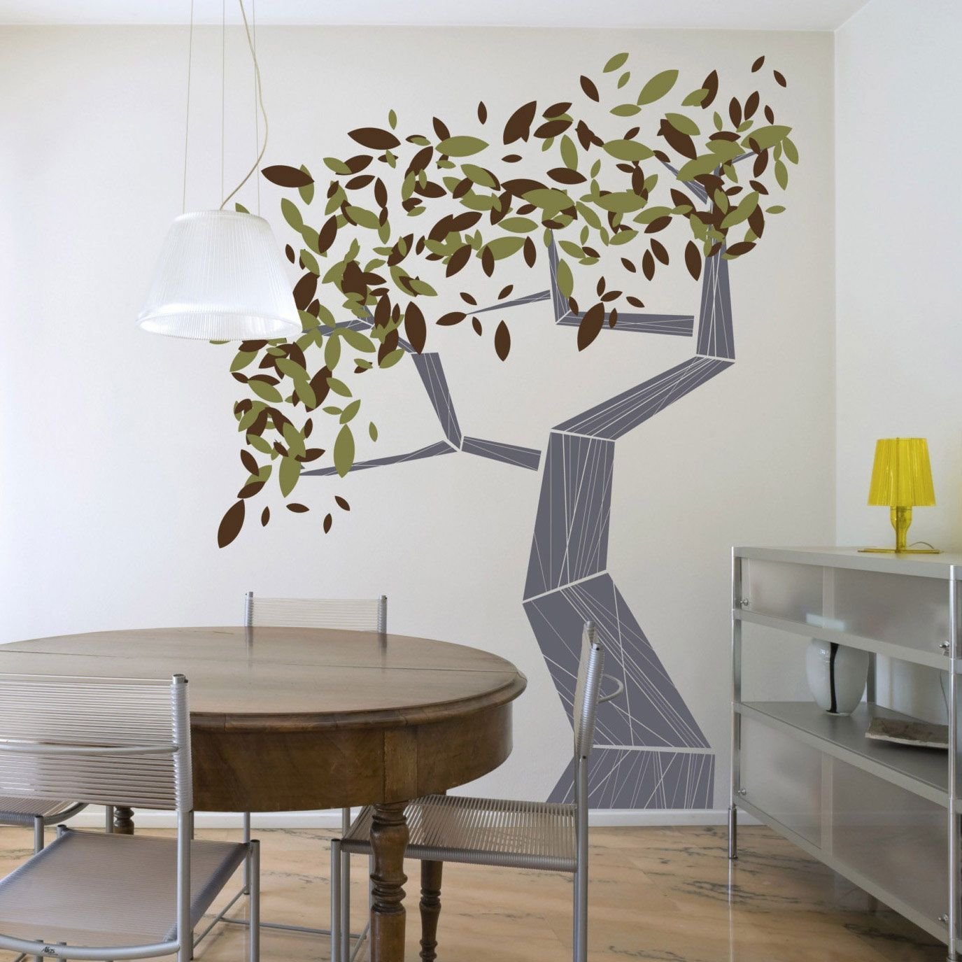 Дерево на стене: идея для декора (фото) | дом мечты