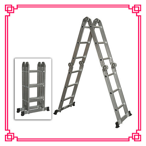 Алюминиевые раздвижные трехсекционные лестницы на чердак