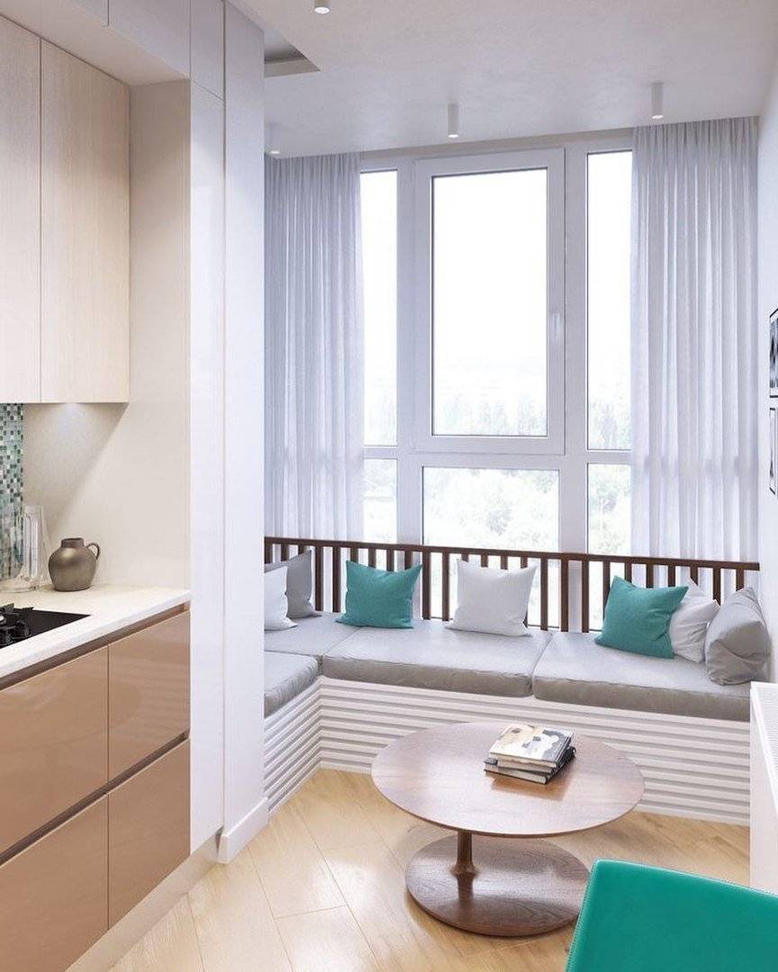 Дизайн кухни с балконом: 40+ фото | планировка кухни с лоджией