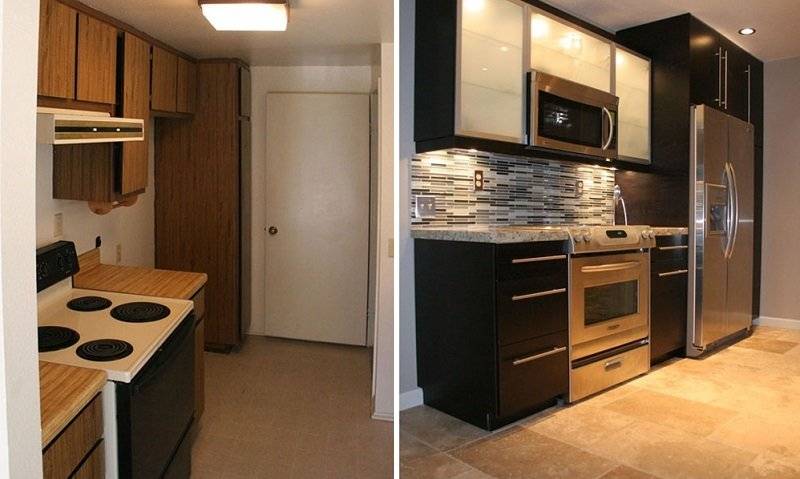 Как обновить старую кухню: 12 фото кухонь до и после ремонта + решение типовых проблем