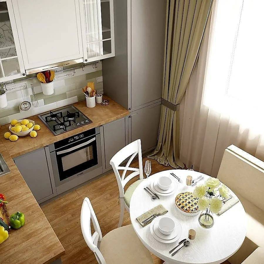 Как создать уютный дизайн на маленькой кухне площадью 7 кв. м - фото с примерами | ваша кухня
