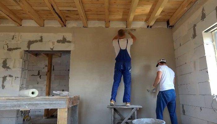 Штукатурка газобетона: технология, последовательность