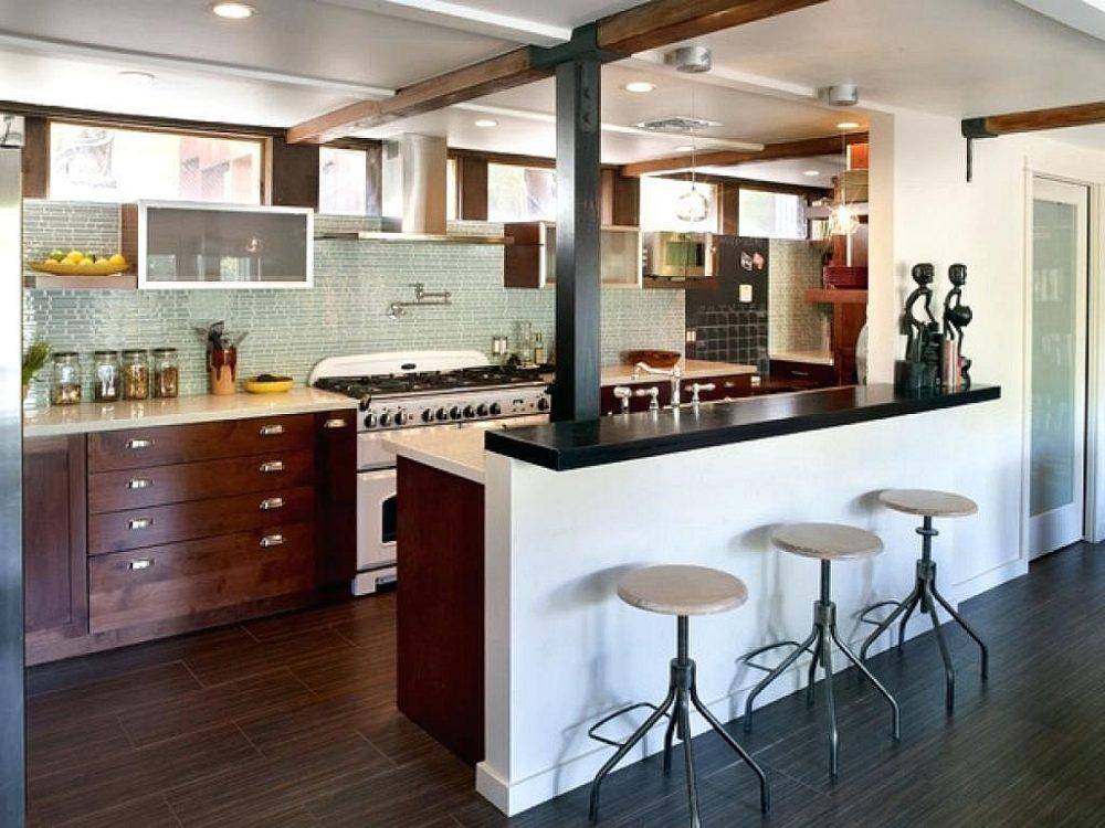 Дизайн кухни с барной стойкой: (220+ фото) эффектных интерьеров