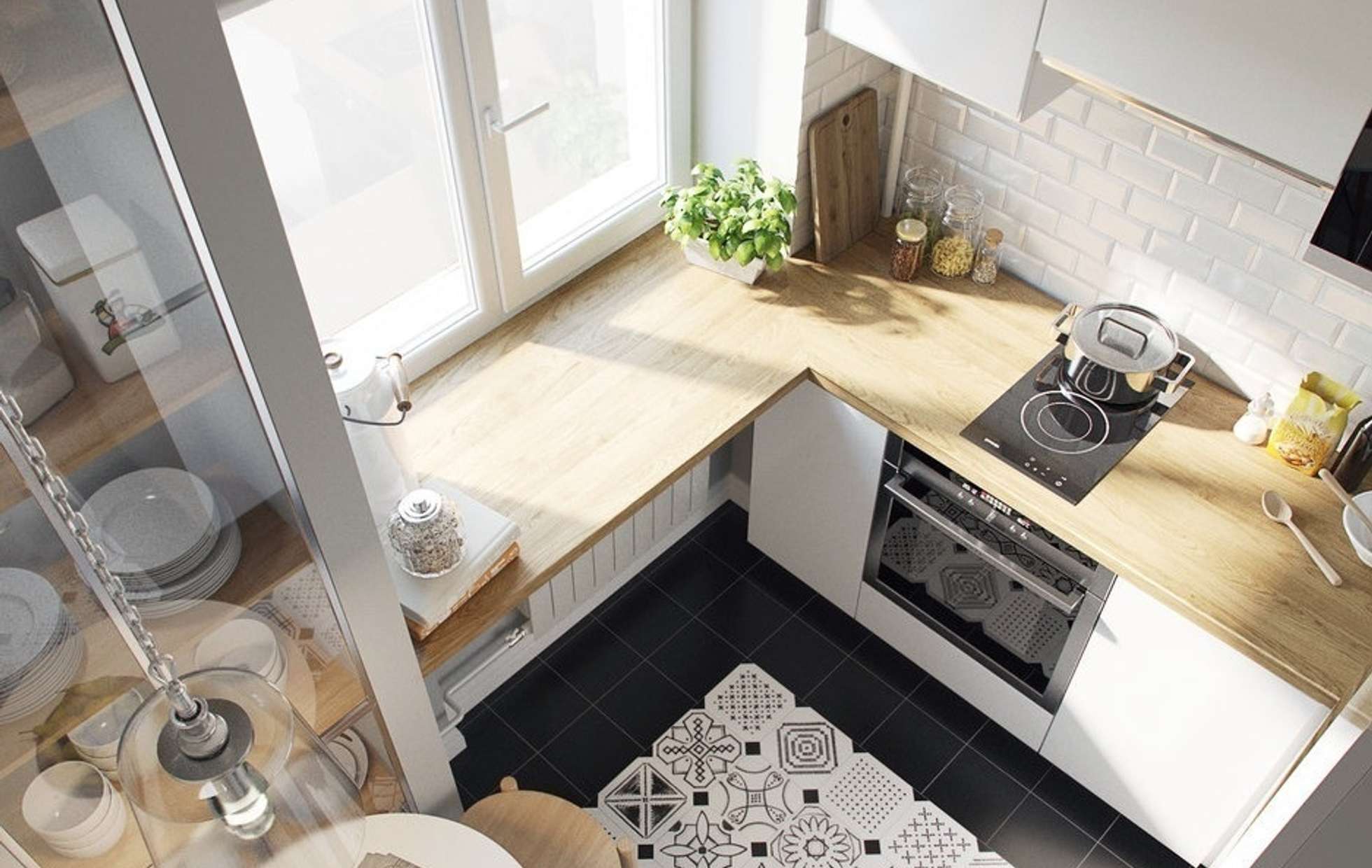 Как создать дизайн маленькой кухни площадью 5 кв.м: фото примеры и рекомендации