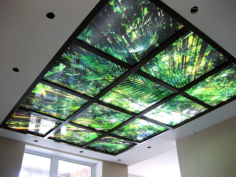 Виды и особенности стеклянных потолков с подсветкой