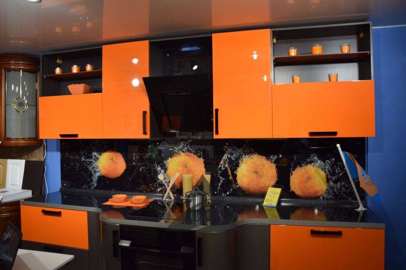 Черно оранжевая кухня: реальные фото примеры, варианты оформления