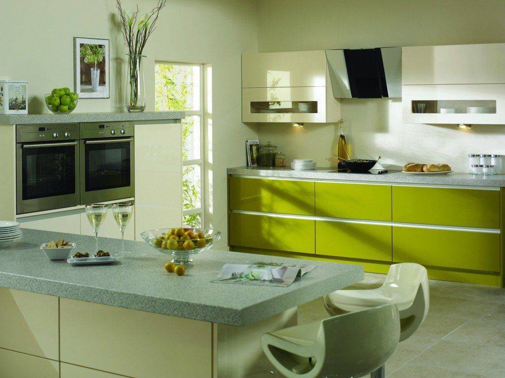 Утонченная кухня оливкового цвета: примеры интерьеров