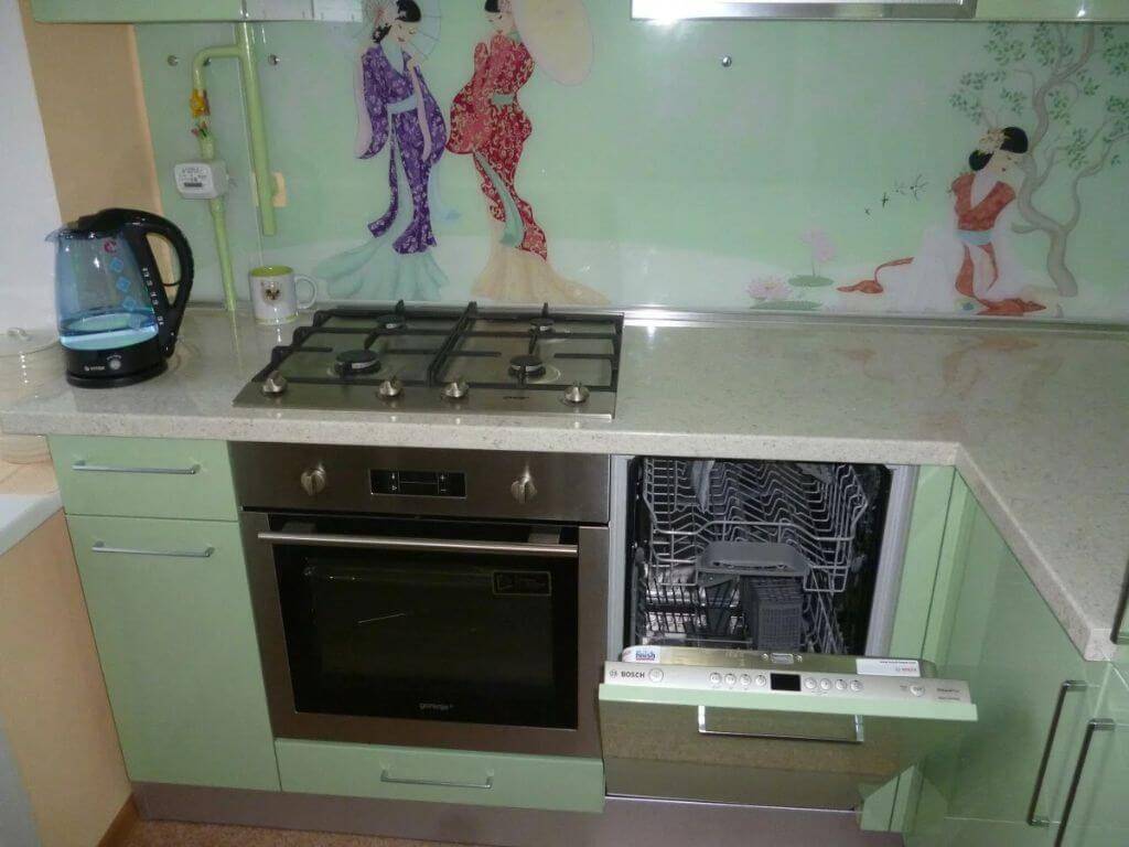 Кухня в хрущевке 6 кв м: дизайн с холодильником и газовой плитой, стиральной машиной