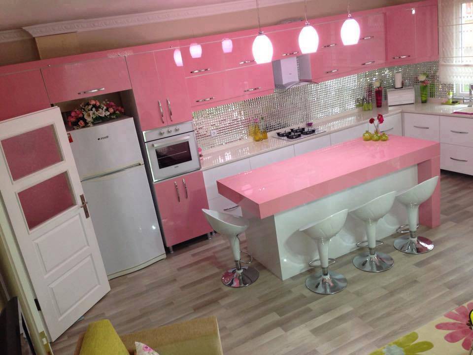 Розовая кухня: подборка фото, удачные сочетания и идеи дизайна