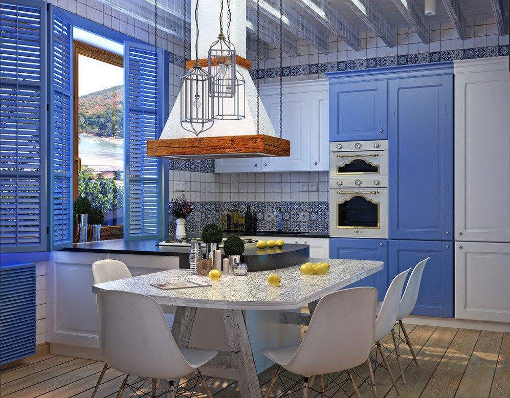Кухня в средиземноморском стиле: 100 фото красивых интерьеров