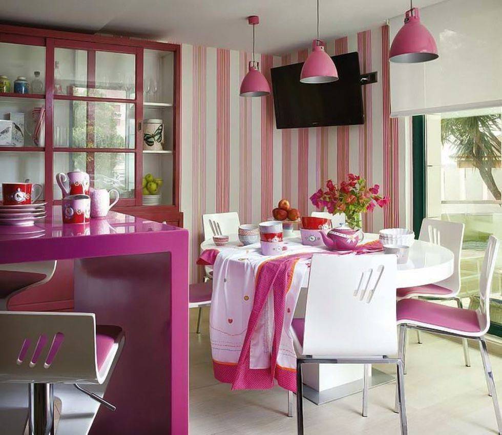 Розовые кухни 2021. 100 фото. как сделать ее изюминкой дома