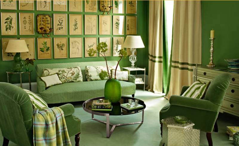 Зеленые шторы в спальню: 135 фото новинок дизайна + правила сочетания