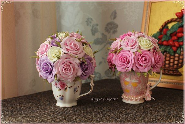Розы из фоамирана