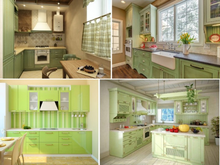 Фисташковая кухня (37 фото): сочетания цветов и идеи дизайна