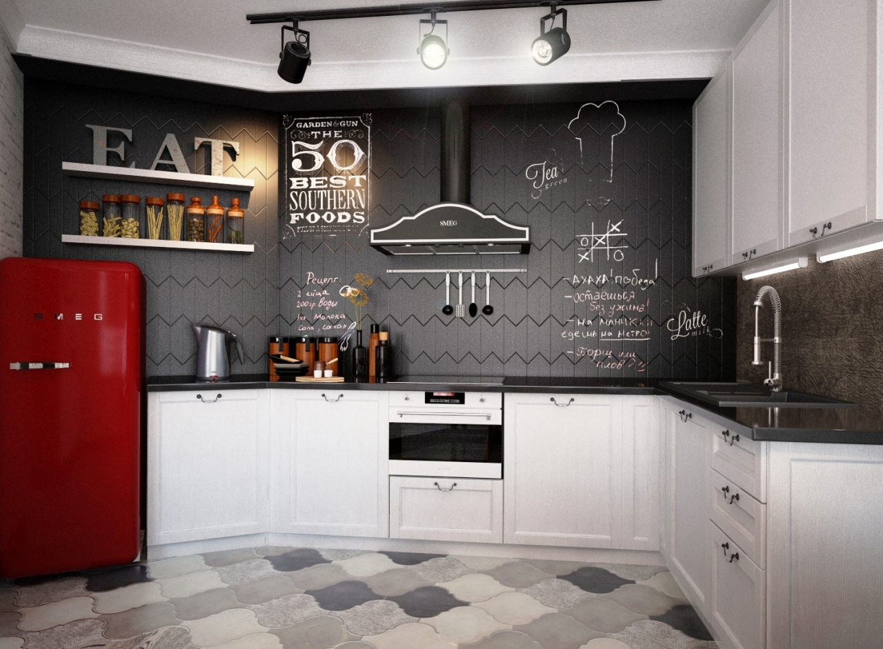 60 стильных решений для дизайна черно-белой кухни