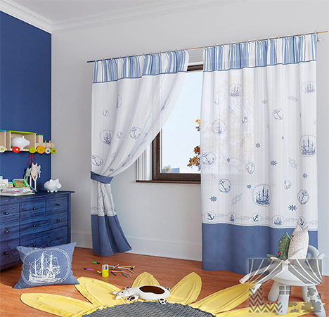 Морские шторы для детской комнаты — красиво и оригинально (22 фото)