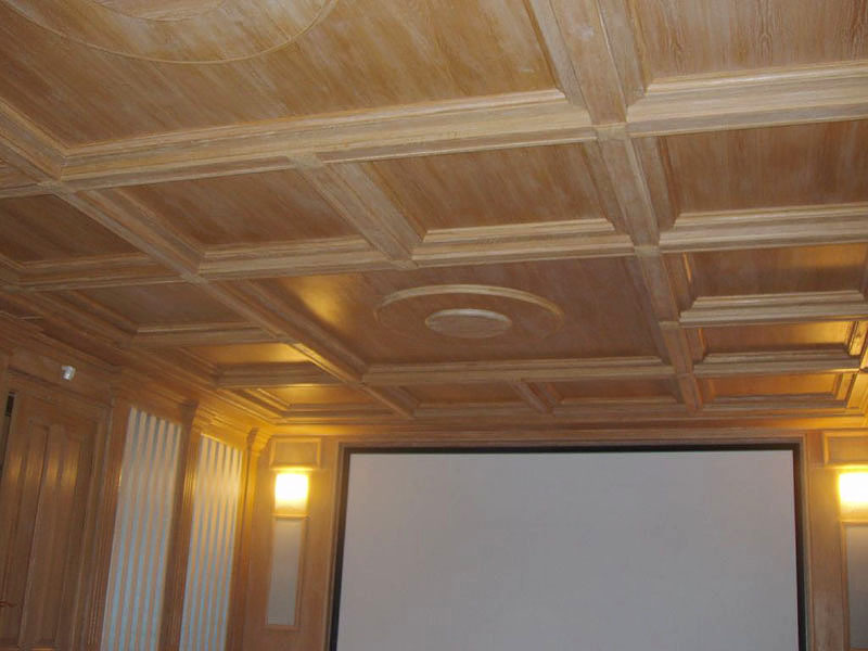 Потолок из фанеры в деревянном доме на фото, отделка и пирог конструкции