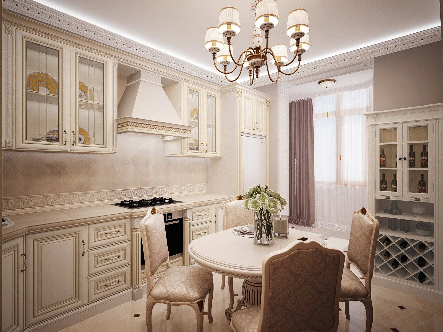 Классическая белая кухня: 100 фото кухни в стиле классика и неоклассика