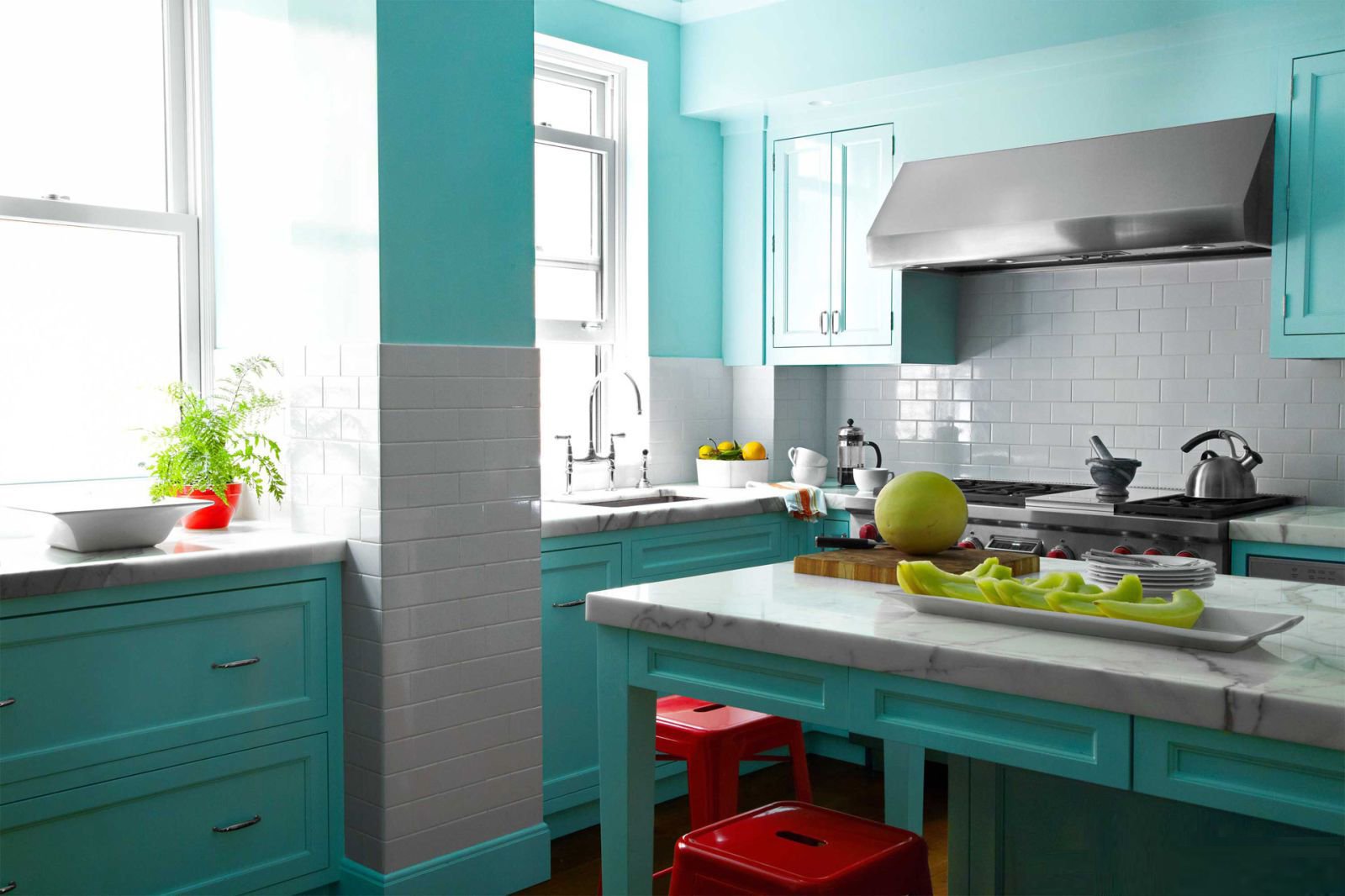 Великолепные кухни мятного цвета 2023. 100 стильных и самых новых фото