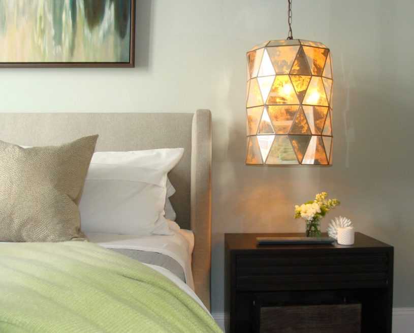 Подвесные светильники в интерьере спальни: 75 фото для всех стилей + как выбрать правильно