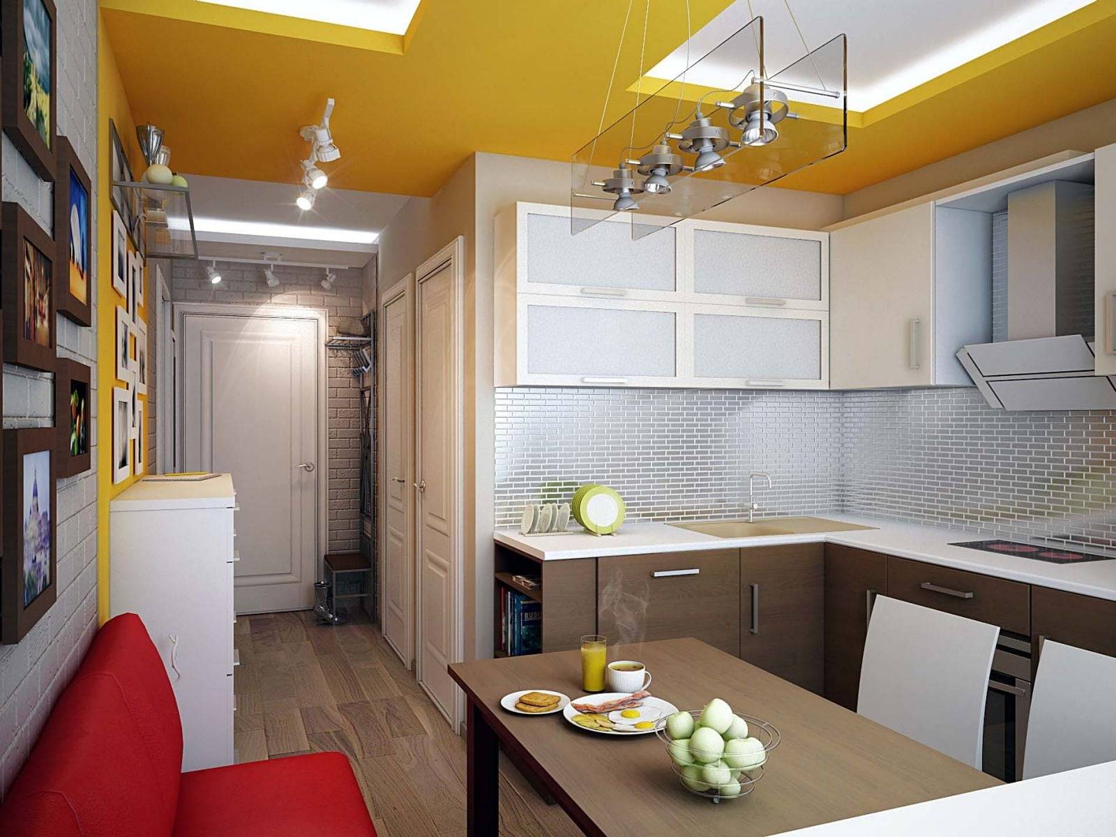 Дизайн кухни в панельном доме (54 фото): оригинальный интерьер в типовой планировке