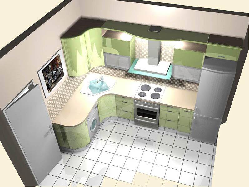Дизайн кухни размером 5 квадратных метров