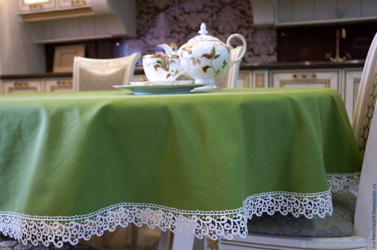 Скатерть своими руками: на стол для кухни, шьем из лоскутков разные разности