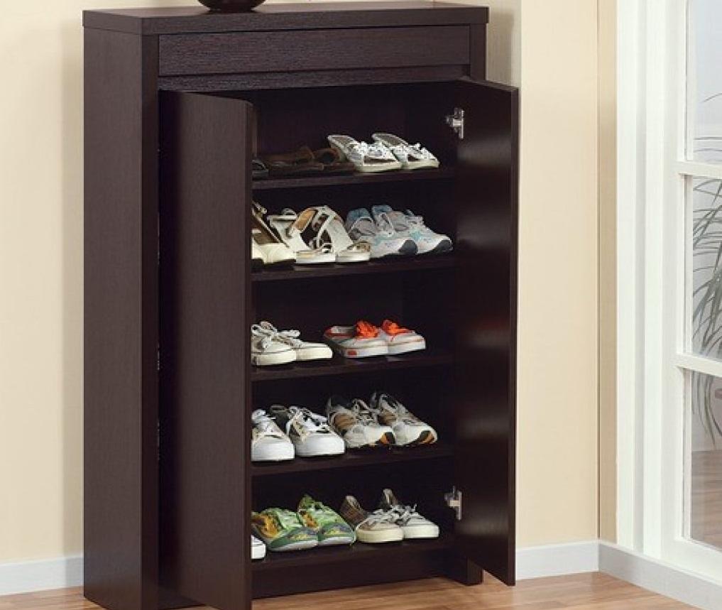 шкаф для обуви серый