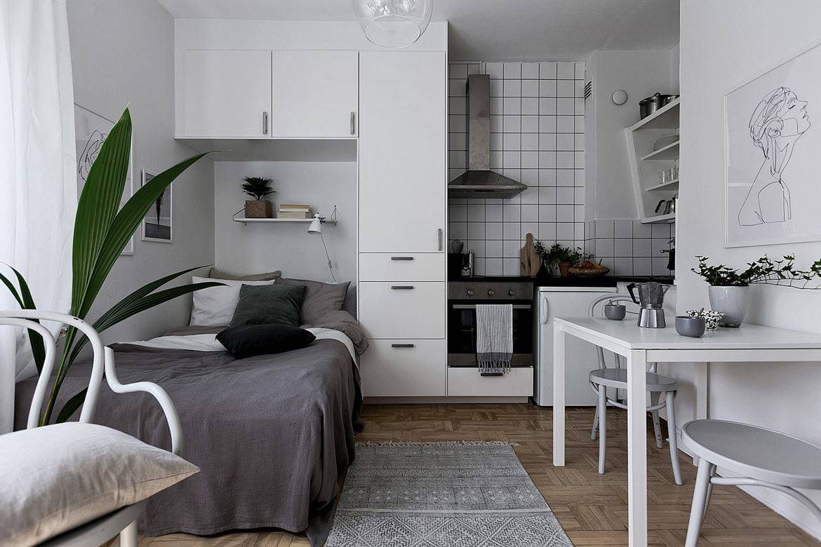 Кухня-спальня: гид по дизайну и 53 фото