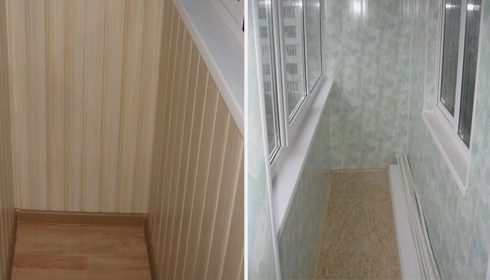 Варианты отделки лоджии/балкона пластиковыми панелями