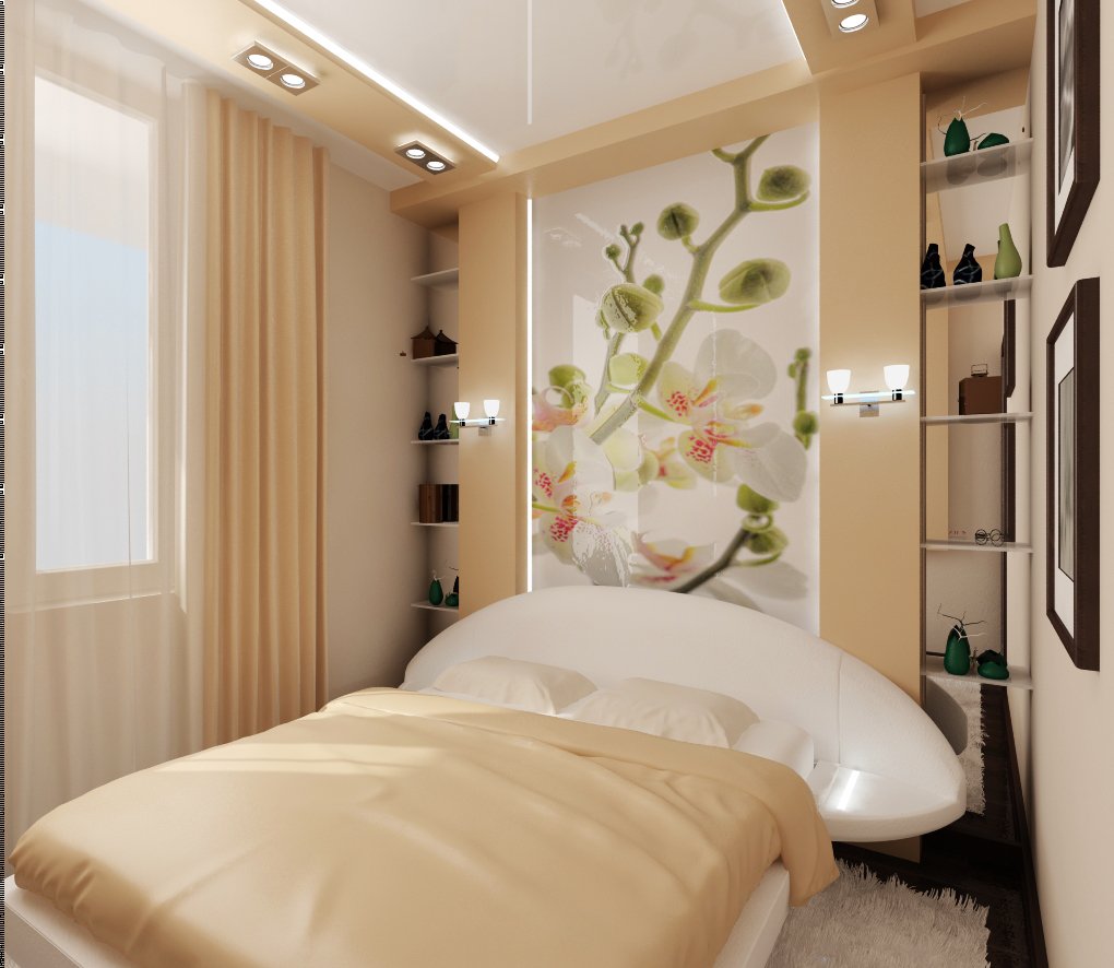 Дизайн маленькой спальни, приемы и хитрости - фото примеров
