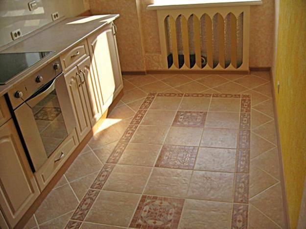 Керамическая плитка на пол для кухни, фото лучших дизайнерских проектов и способы укладки плитки на пол